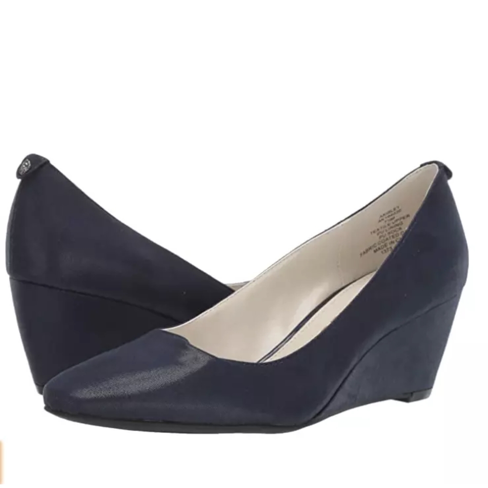 Anne Klein Blue Wedge Shoes